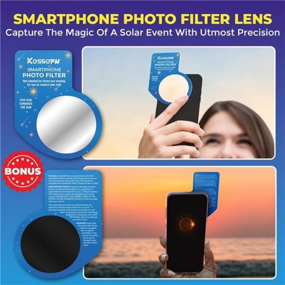 Solar Eclipse Glasses Approved 2024, (10 Pack) CE and ISO Certified - Picture 4 of 8
